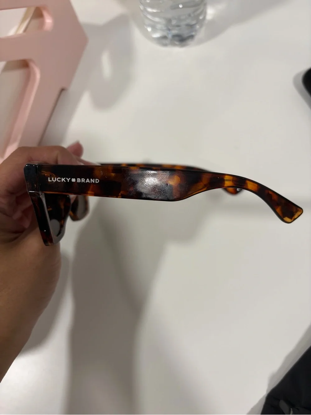 Tortoiseshell Square Sunglasses - Brown Lenses